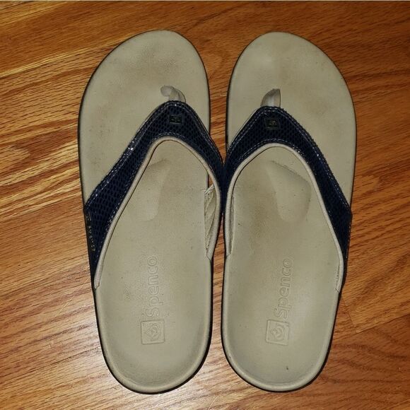 Spenco blue thong Flip Flops Sandals - Picture 4 of 6
